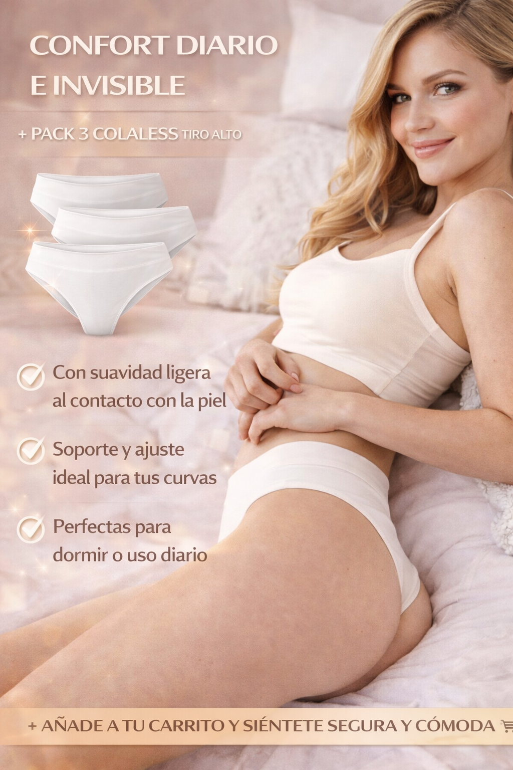 Colaless Cadera Microfibra Invisible Suave Sin Costuras | INGESA - Imagen 4