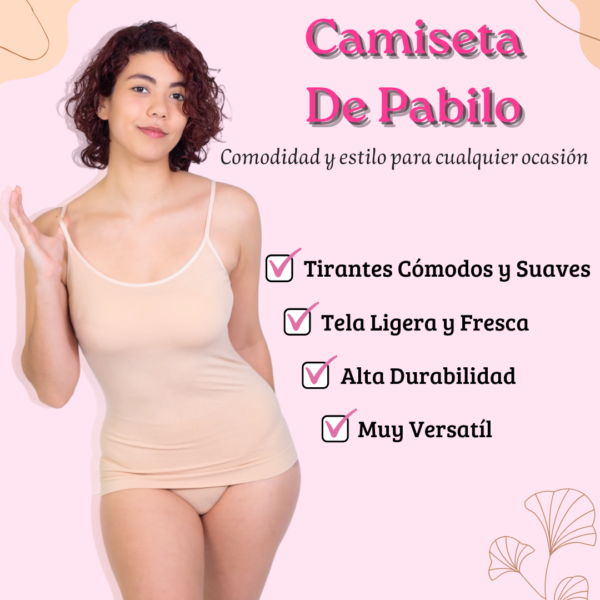 Polera De Pabilo Mujer Camiseta Tirante Delgado Microfibra - Imagen 2