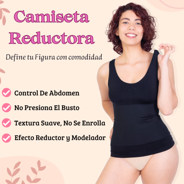 Camiseta Reductora Mujer Sin Mangas Microfibra - Imagen 2
