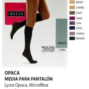 Medias opacas 60 denier invierno INGESA hasta la rodilla, gruesas, cálidas y resistentes para uso diario.