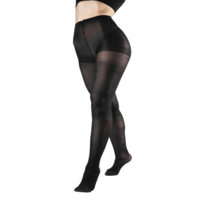 Panty de Fantasía Ingesa con diseño geométrico Prisma rombos negro 70 denier