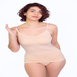 Polera pabilo mujer microfibra Ingesa Essential-Soft tirante delgado básica invisible beige