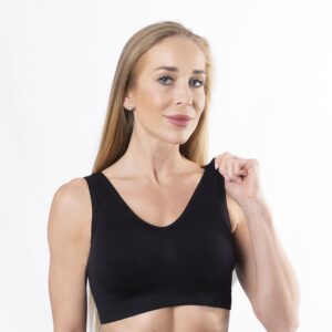 Sosten peto mujer negro Ingesa Everyday-Soft microfibra lycra cobertura natural sin aros