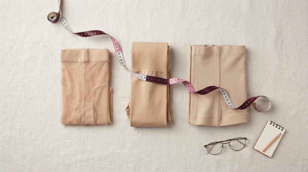 Guía de tallas INGESA: pantys, medias de compresión y faja con cinta métrica
